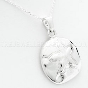 Sand Dollar Silver Pendant - 45mm Long - OC005