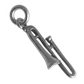 Saxaphone Silver Charm