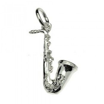 Saxophone Silver Charm