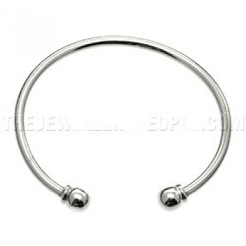 Screw-Ball Silver Childs' Charm Bangle