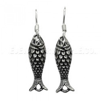 Sea Fish Silver Earrings