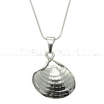 Sea Shell Silver Pendant - 50mm Long - OC006