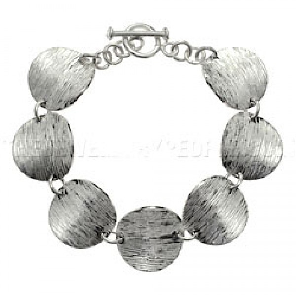 Shimmer Discs Silver Bracelet