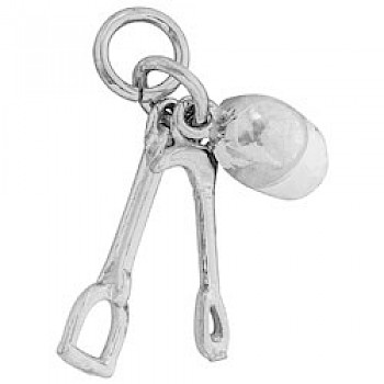 Silver 3 Piece Equestrian Charm - L5513