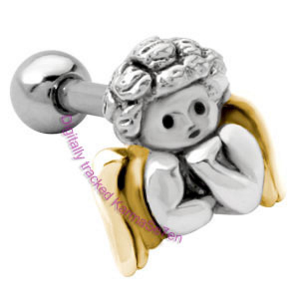 Silver Angel Upper Ear Stud