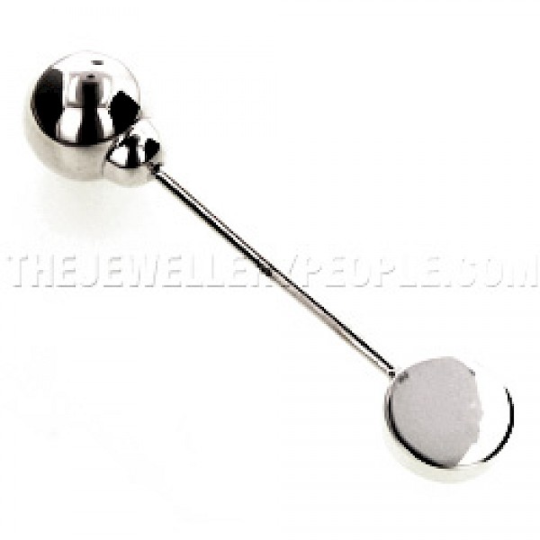 Silver Baby Rattle - 20mm Wide