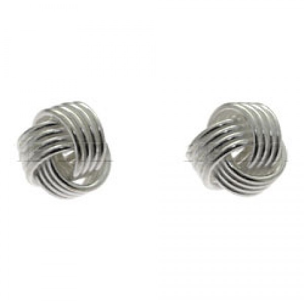 Plain Woolmark Silver Stud Earrings - 2820