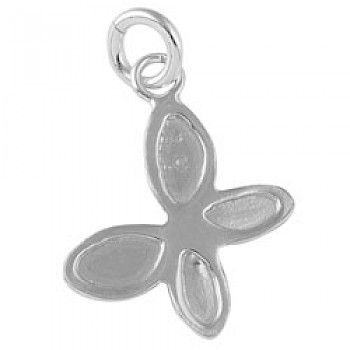 Silver Butterfly Pendant Charm