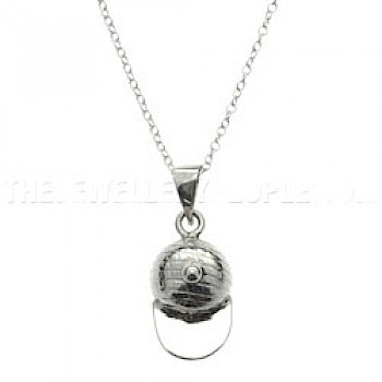 Silver Cap Pendant - 32mm long - ST028