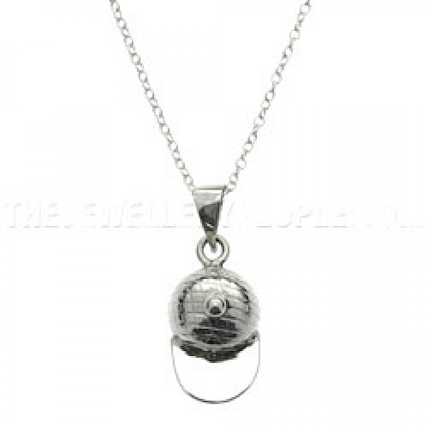 Silver Cap Pendant - 32mm long - ST028