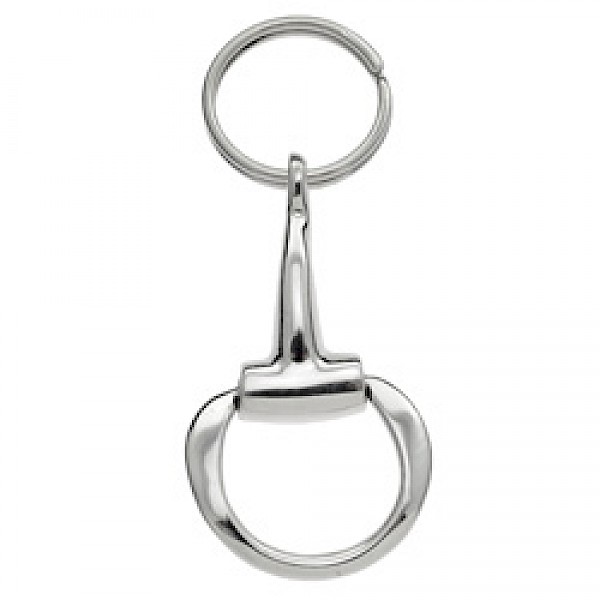 Silver Chunky Hinged Snaffle Key Ring - 95mm - X-Large
