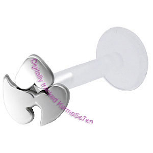 Silver Circle of Hearts Lip Stud