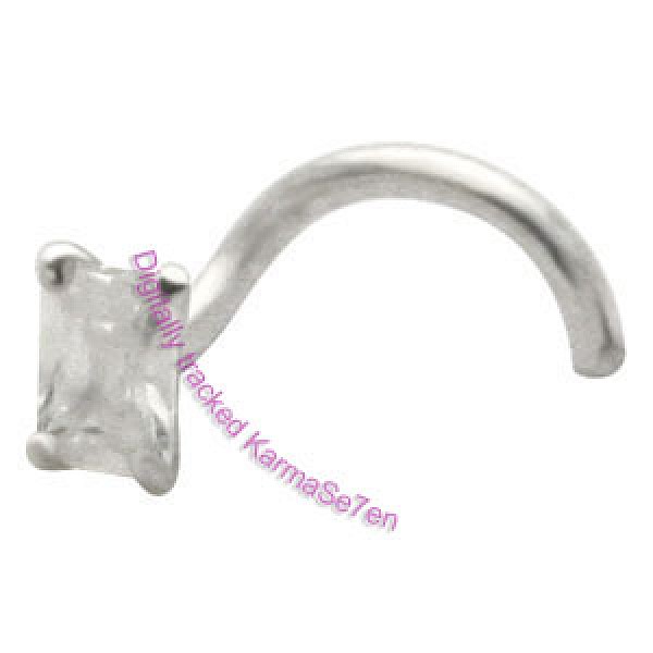 Silver Claw Baguette Jewel Nose Stud