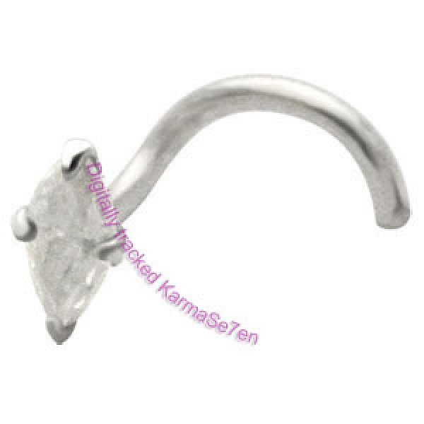 Silver Claw Oval Jewel Nose Stud