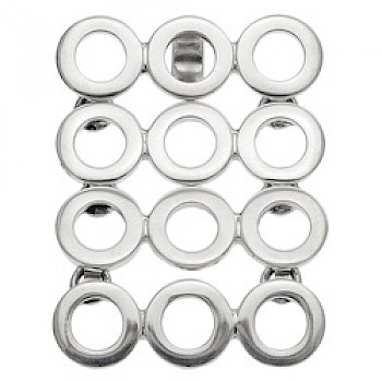 Silver Cut-Out Circle Hinge Pendant - PT058