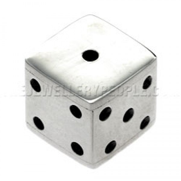 Silver Dice - Pair