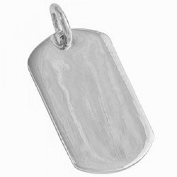 Silver Dog Tag Pendant