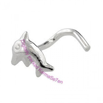 Silver Dolphin Nose Stud