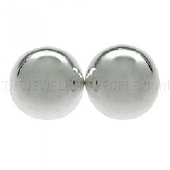 Dome Silver Stud Earrings -12mm - 3832