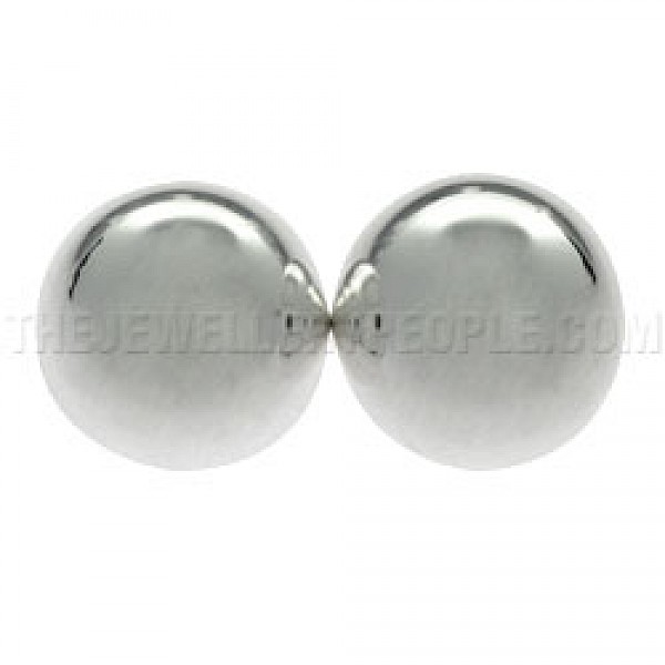 Dome Silver Stud Earrings -12mm - 3832