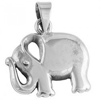 Silver Elephant Pendant - 27mm - PT682