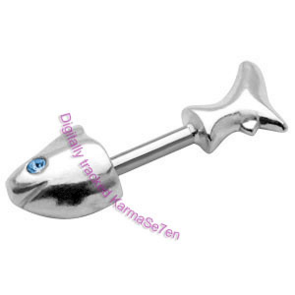 Silver Fish Deluxe Ear Stud