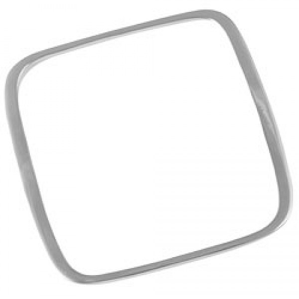 Silver Flattened Square Heavy Bangle