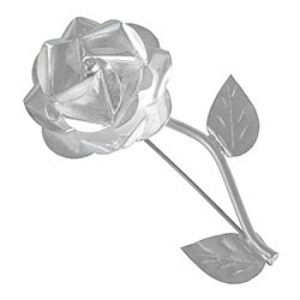 Silver Flower Brooch - 50mm Long
