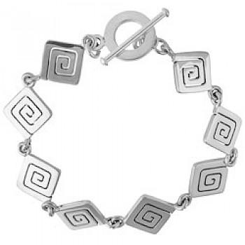 Silver Greek Key Bracelet
