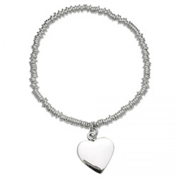 Silver Heart Charm 4mm Sweetie Bracelet