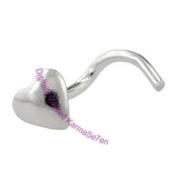 Silver Heart Nose Stud