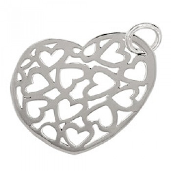 Silver Heart Pendant - PT589