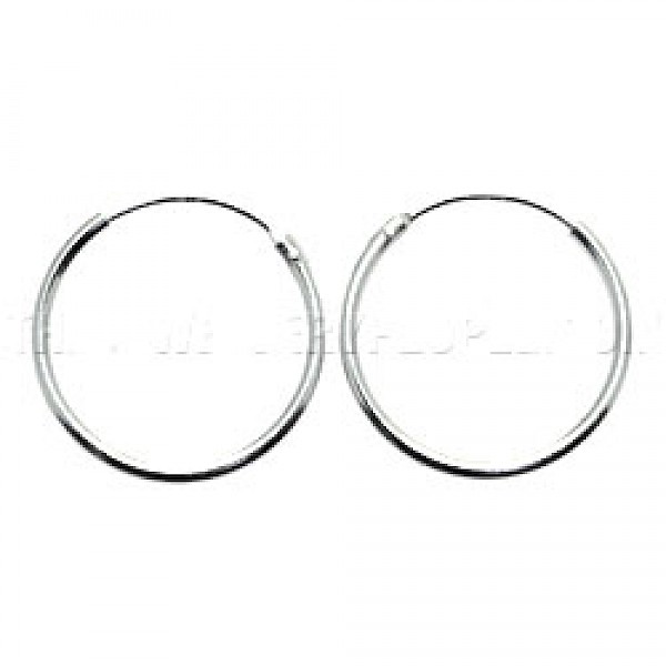 Hinged Silver Hoop Earrings -18mm - L6429