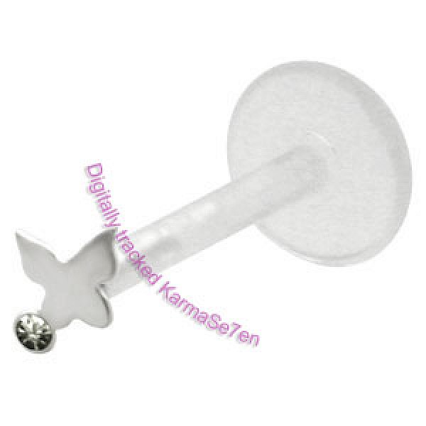 Silver Jewelled Butterfly Madonna Stud