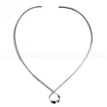 Silver Loop Collar - 3mm Solid
