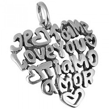 Silver Love Pendant - PT391