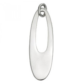 Silver Oval Cut-Out Pendant