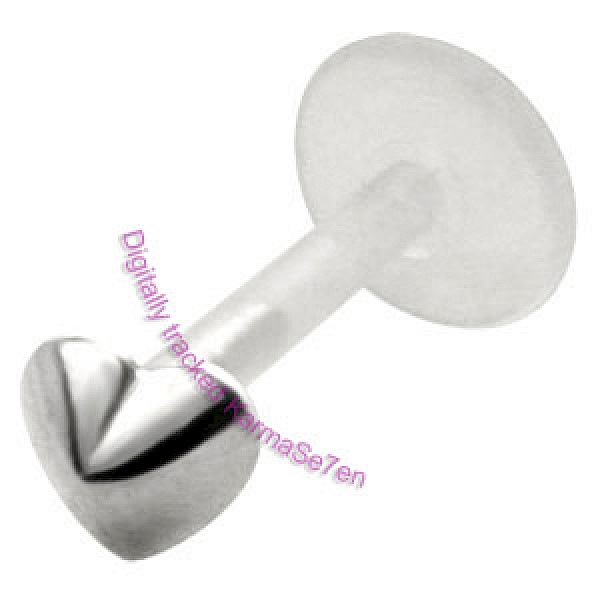 Silver Puff Heart Madonna Stud