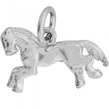 Silver Race Horse Charm - 2611