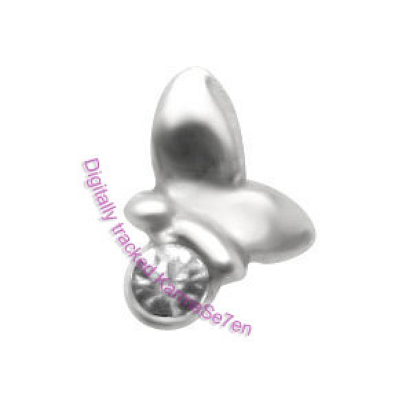 Silver Resting Butterfly Nose Stud
