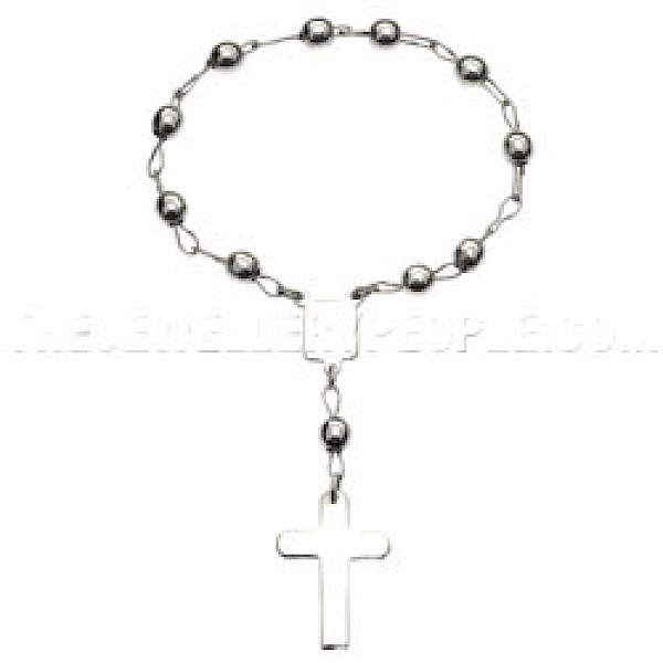 Silver Rosary Bracelet
