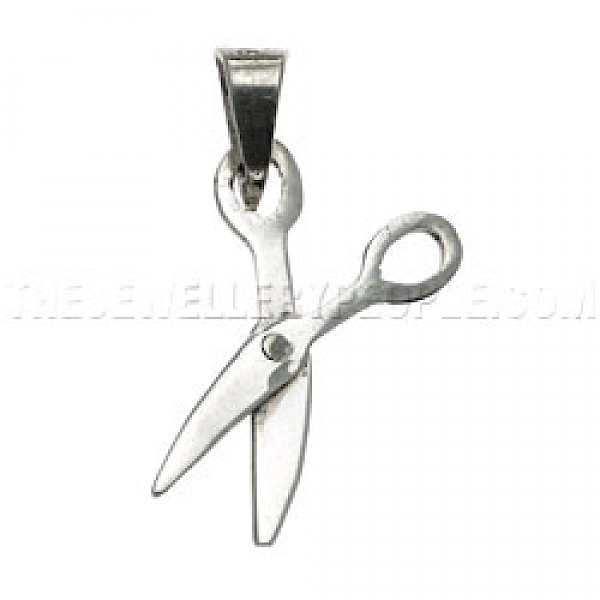 Silver Scissors Charm Pendant - CH069