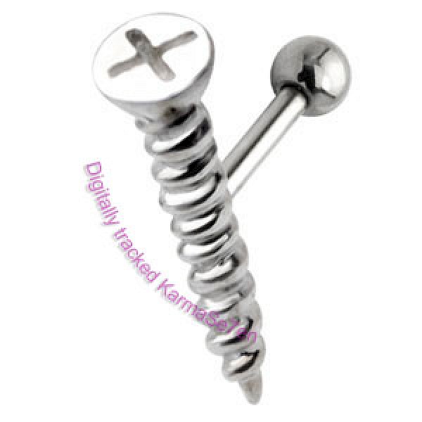 Silver Screw Upper Ear Stud