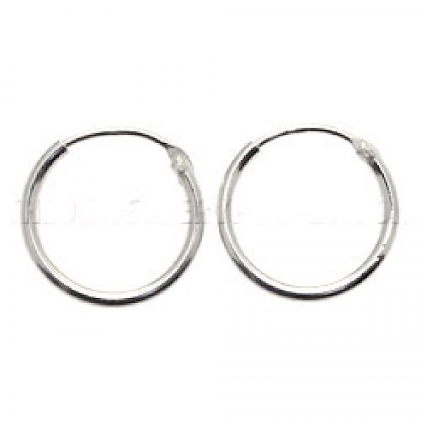 Hinged Silver Hoop Earrings - Small - L6426