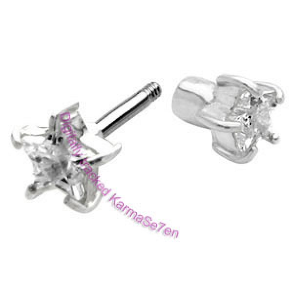 Silver Star Jewel Deluxe Ear Stud