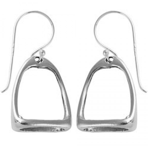 Silver Stirrup Earrings - 26mm
