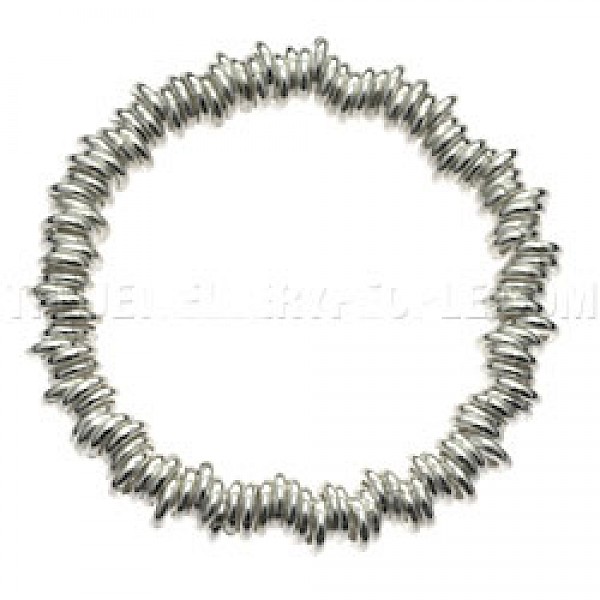 Silver Sweetie Bracelet - 8mm Rings - Elasticated