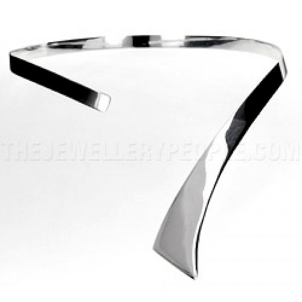 Silver Tie Collar - 20mm Wide bottom