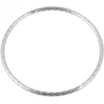 Silver Tubed Disco Bangle - 3mm