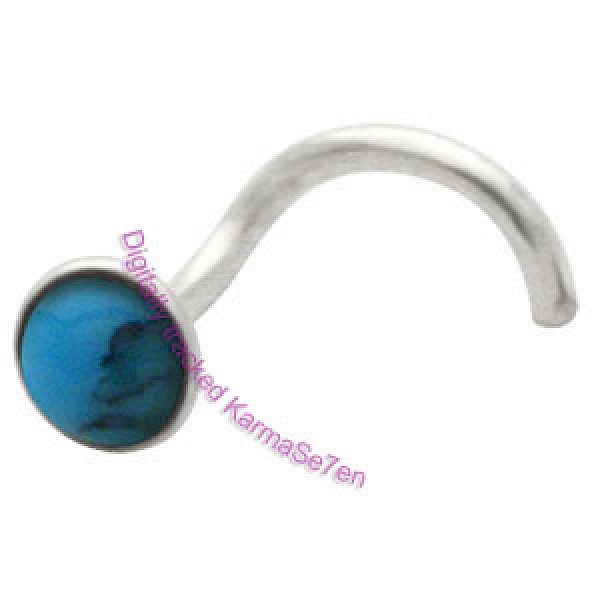 Silver Turquoise Nose Stud